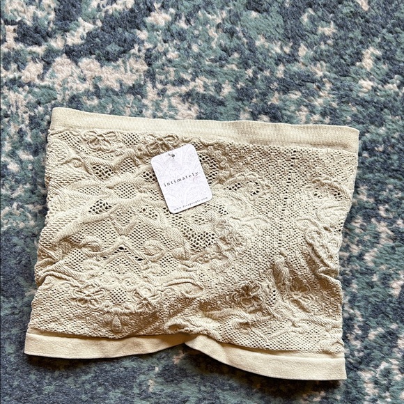 Free People Lace Tube Top in Beige - Picture 1 of 4